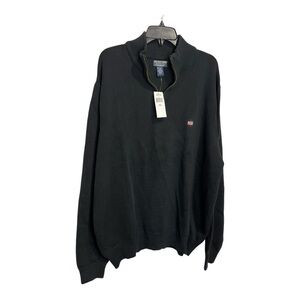NWT VTG Polo Jeans Co by Ralph Lauren Black Men's Quarter Zip Sweater